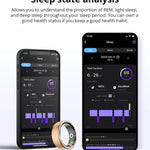 Smart ring – hälsomätning & sportläge, vattentät