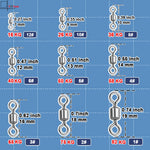 Fiskesvirvlar – 25–100 st rostfria micro barrel swivels