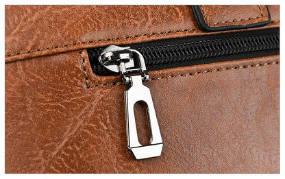 Läderportfölj herr – axelremsväska för laptop & kontor