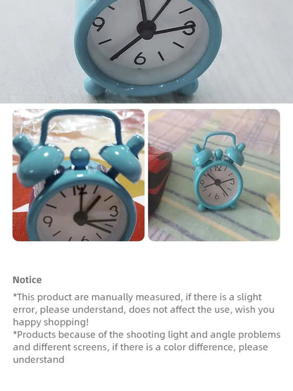 Mini väckarklocka i metall – bordsur & dekoration