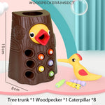 Montessori Hackspettslek – Magnetiskt mata mask-spelet