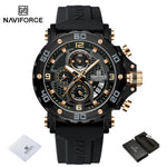 Klocka Marcus (sportig herrklocka med silikonarmband & kronograf)