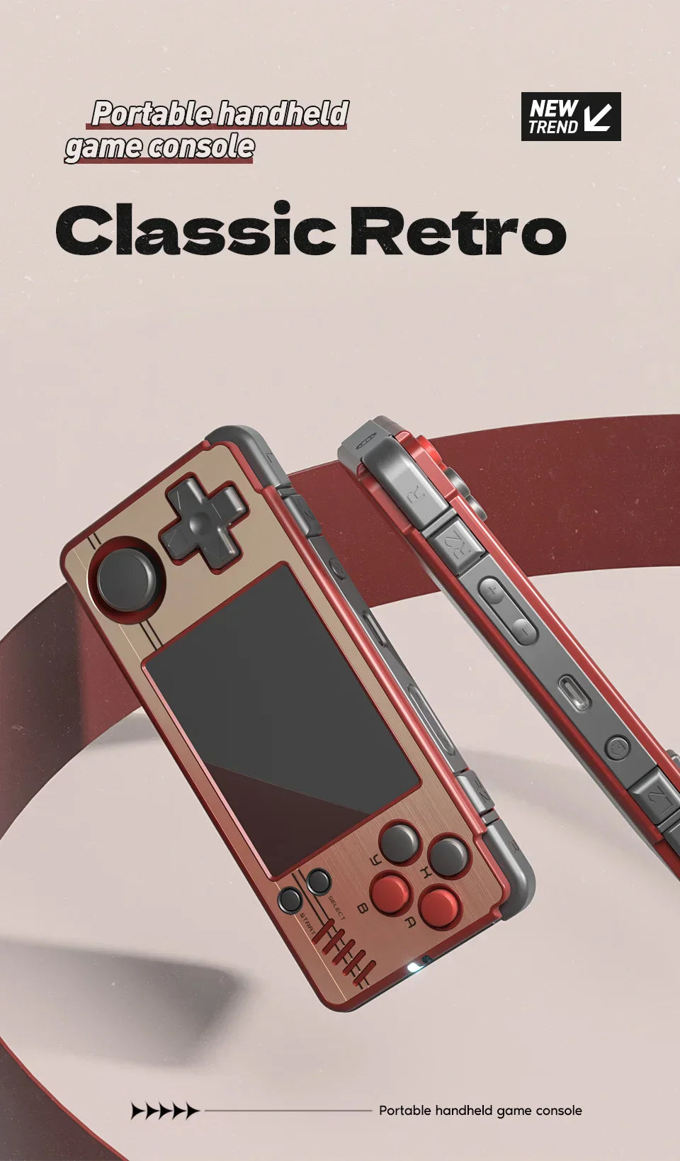 RetroPlay Mini A30 – bärbar retro spelkonsol 2,8” IPS, WiFi