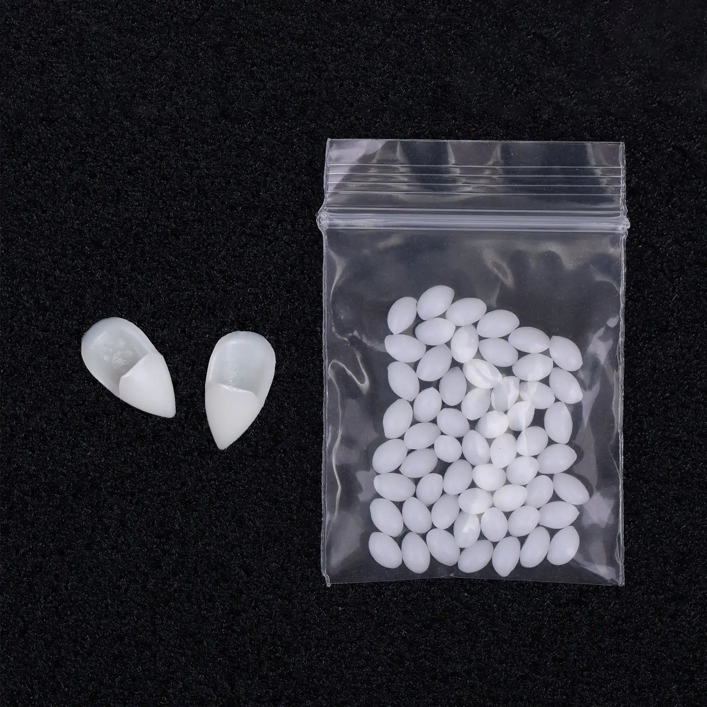 Vampyrtänder halloween – löständer med lim för cosplay & fest