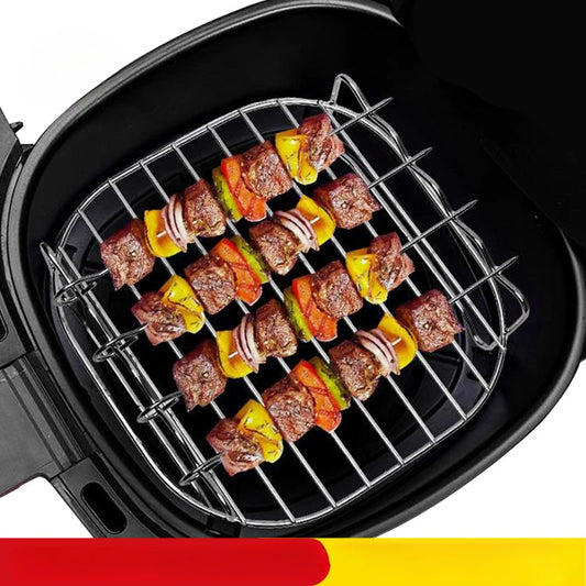 Grillset med spett – fyrkantigt grillställ för ugn & utomhusgrillning
