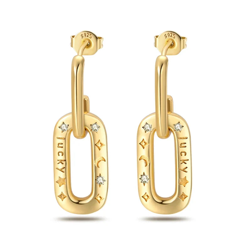 Eleganta örhängen – hoops med stjärnor, månar & pärlor