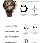 Klocka Marcus (sportig herrklocka med silikonarmband & kronograf)