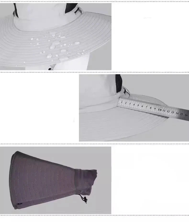 Hengittävästä kankaasta valmistettu aurinkohattu – kokoontaitettava ulkohattu vaellukseen ja kalastukseen