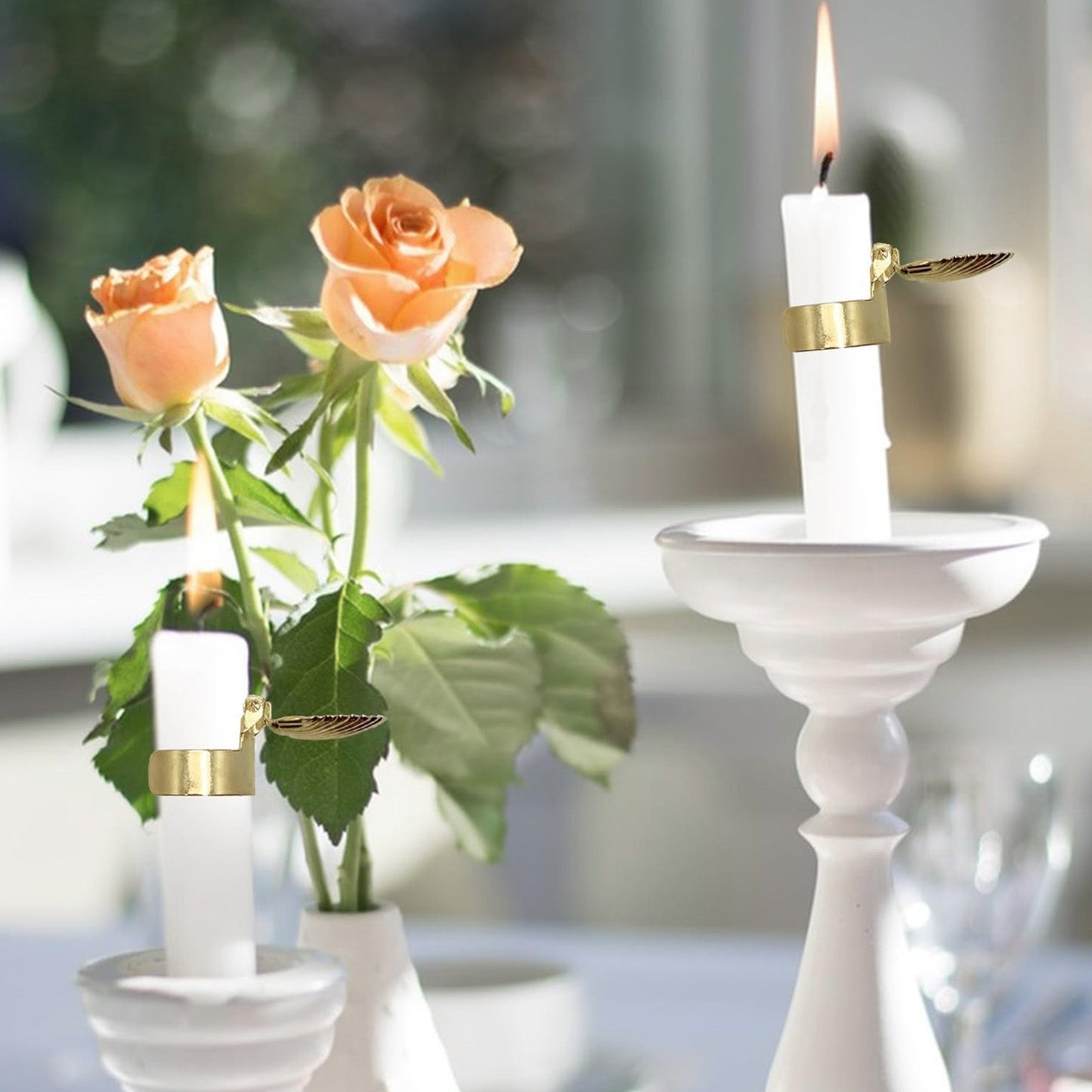 Kynttilänsammuttimet – 4 kpl tyylikkäitä metallisia kynttilänsammuttimia 