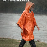 Regnponcho nödfall – vattentät engångsregnjacka för camping & överlevnad