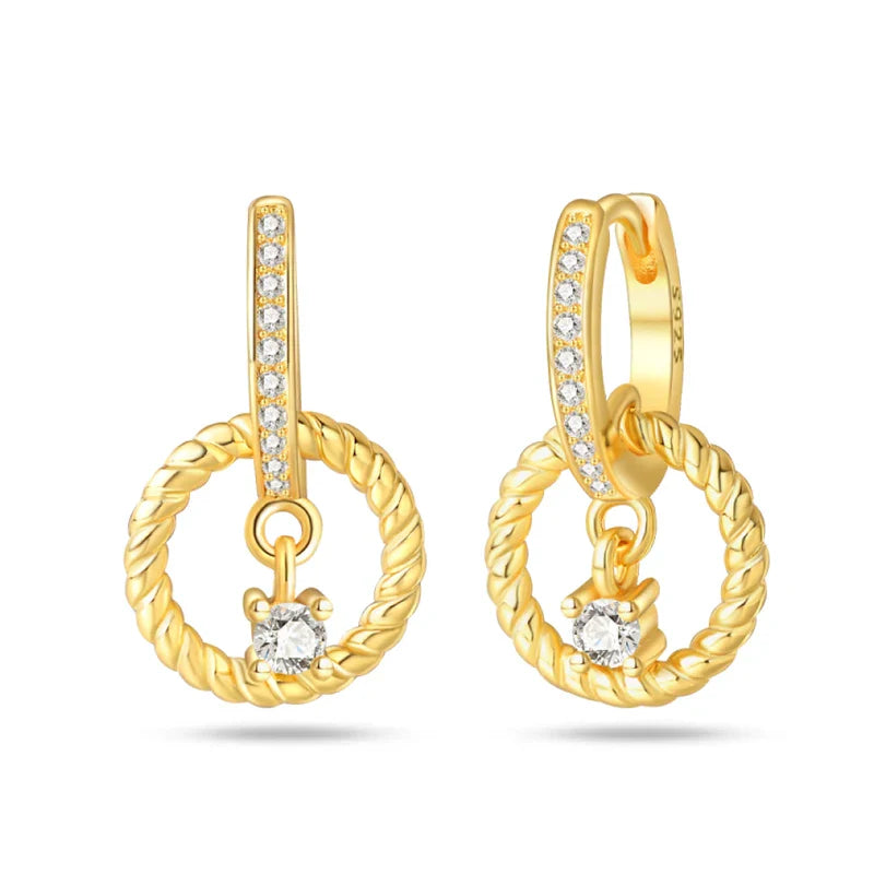 Eleganta örhängen – hoops med stjärnor, månar & pärlor