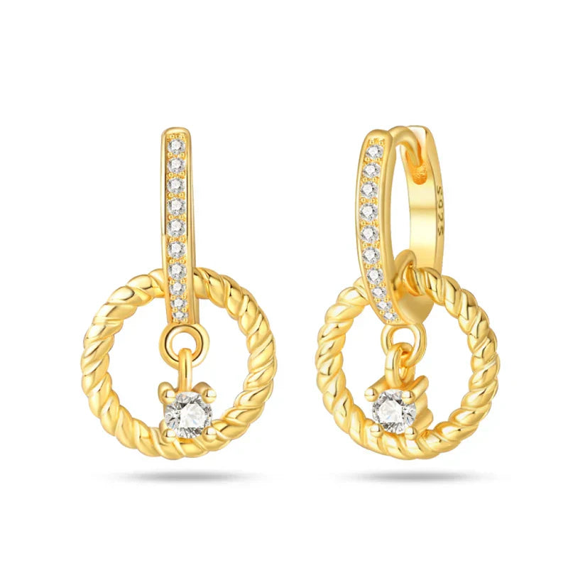 Eleganta örhängen – hoops med stjärnor, månar & pärlor