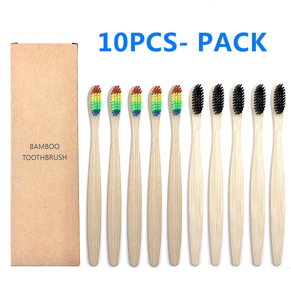 BambuTandborste™ – 10-pack Naturliga Tandborstar