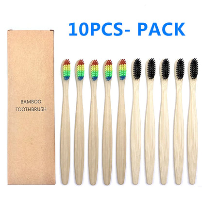 BambuTandborste™ – 10-pack Naturliga Tandborstar
