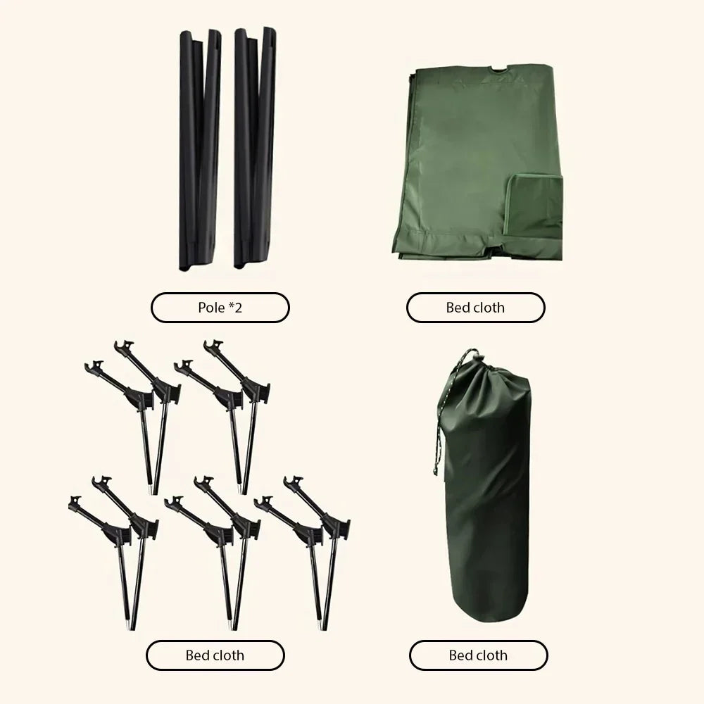 Hopfällbar Campingbädd i Aluminium