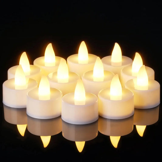 LED värmeljus – batteridrivna dekorationsljus (6–96 st)