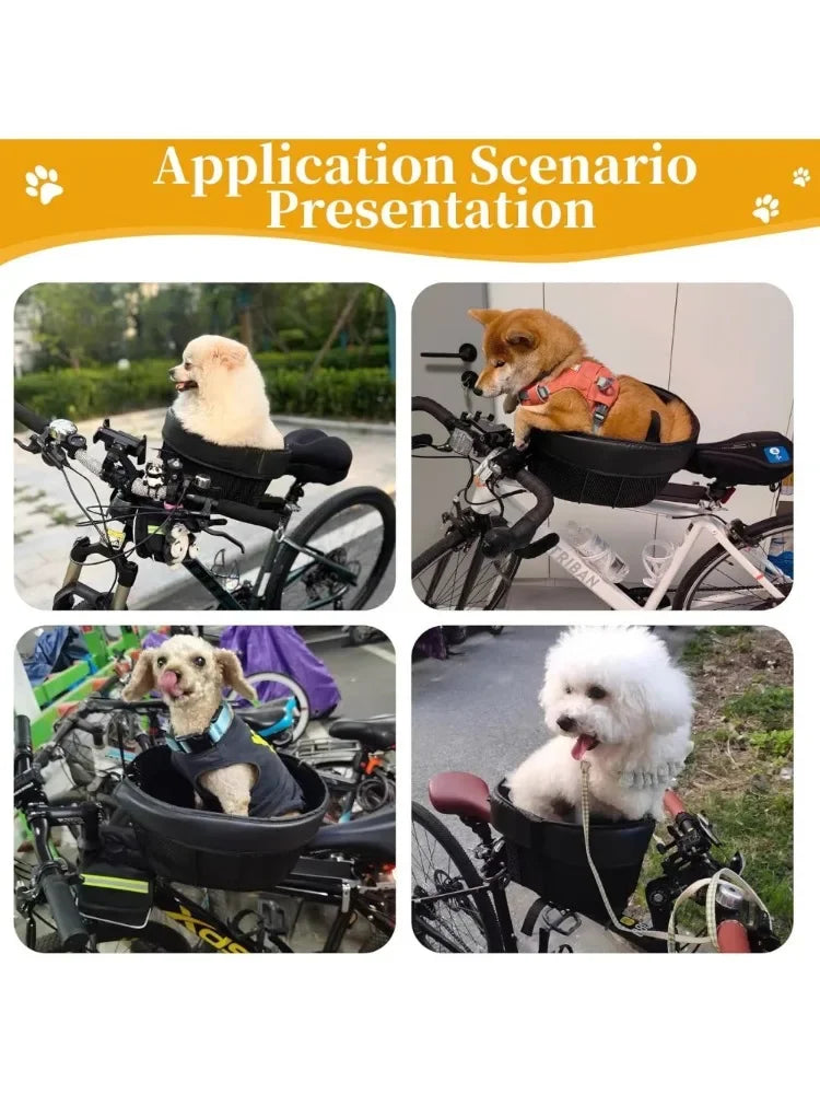 Hundcykelkorg med sele