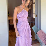 Elegant Off-Shoulder klänning – Öppen Rygg