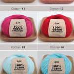Bomullsgarn 100% – 6-pack mjukt garn för virkning & stickning