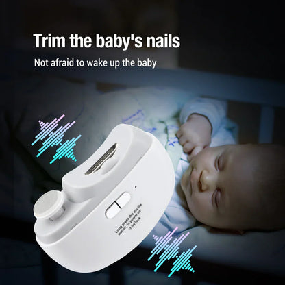 Elektrisk nagelklippare med ljus – automatisk nageltrimmer