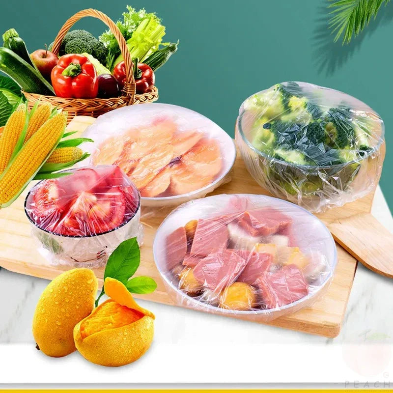 Engångspåsar för mat – 20/50/100 st elastiska skyddspåsar