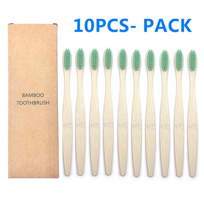 BambuTandborste™ – 10-pack Naturliga Tandborstar