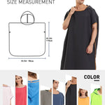 Mikrofiber ponchohandduk – snabbtorkande badrock för strand & simhall