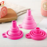 Hopfällbar tratt silikon – praktiskt köksredskap i rött