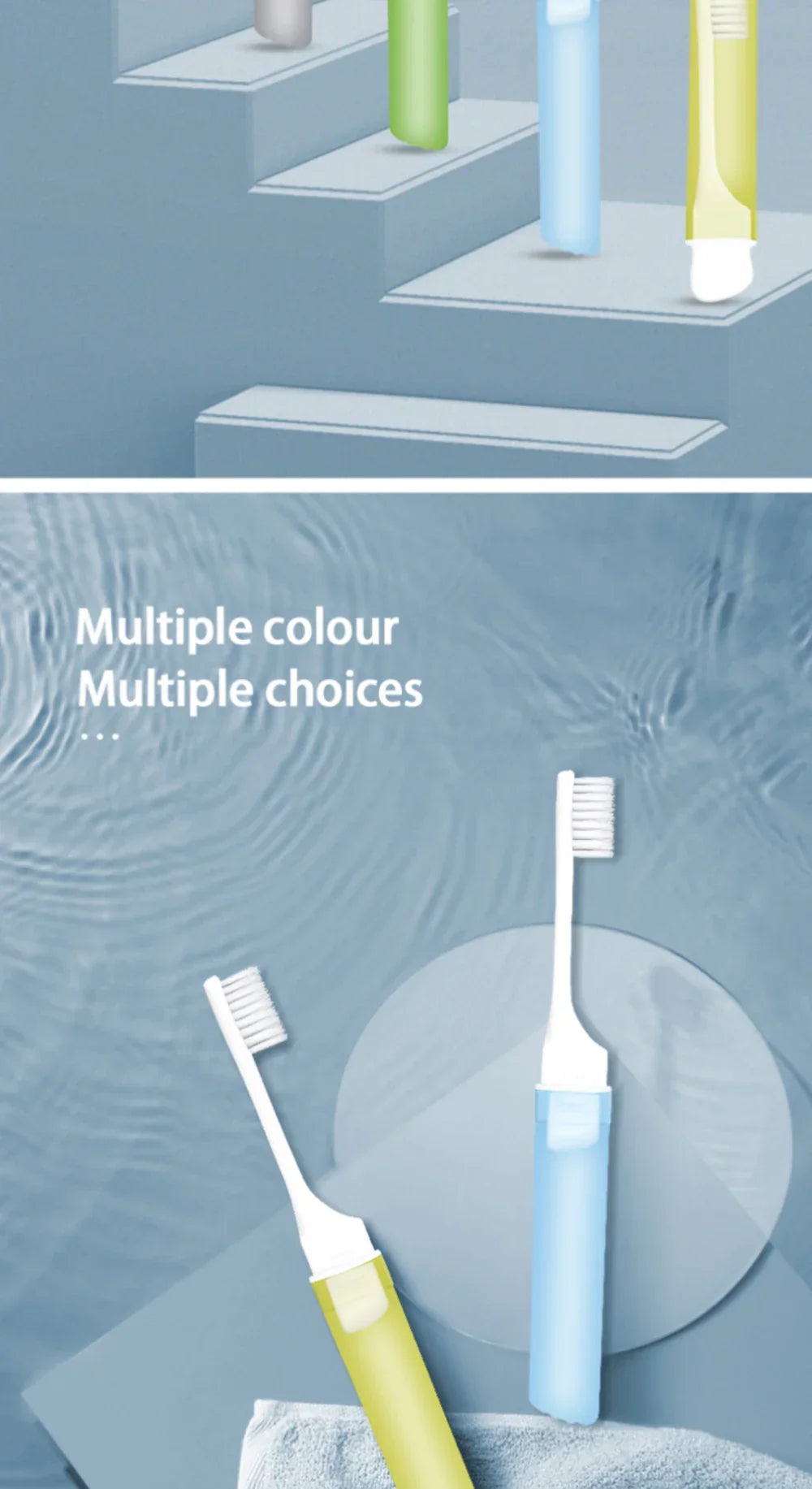 MiniTravelToothbrush™ – Kokoontaitettava hammasharja läpinäkyvässä muodossa