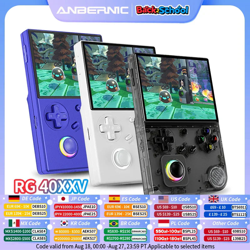 RetroSpel 40XXV – spelkonsol 4” IPS med WiFi & streaming