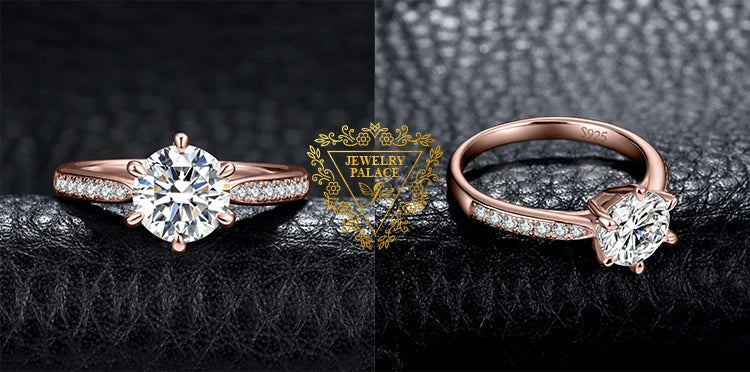 Klassisk rund ring med sten – 0,5–3 ct