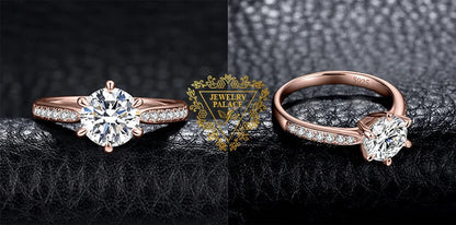 Klassisk rund ring med sten – 0,5–3 ct