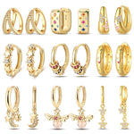 Eleganta örhängen – hoops med stjärnor, månar & pärlor