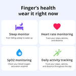 Smart ring – hälsomätning & sportläge, vattentät