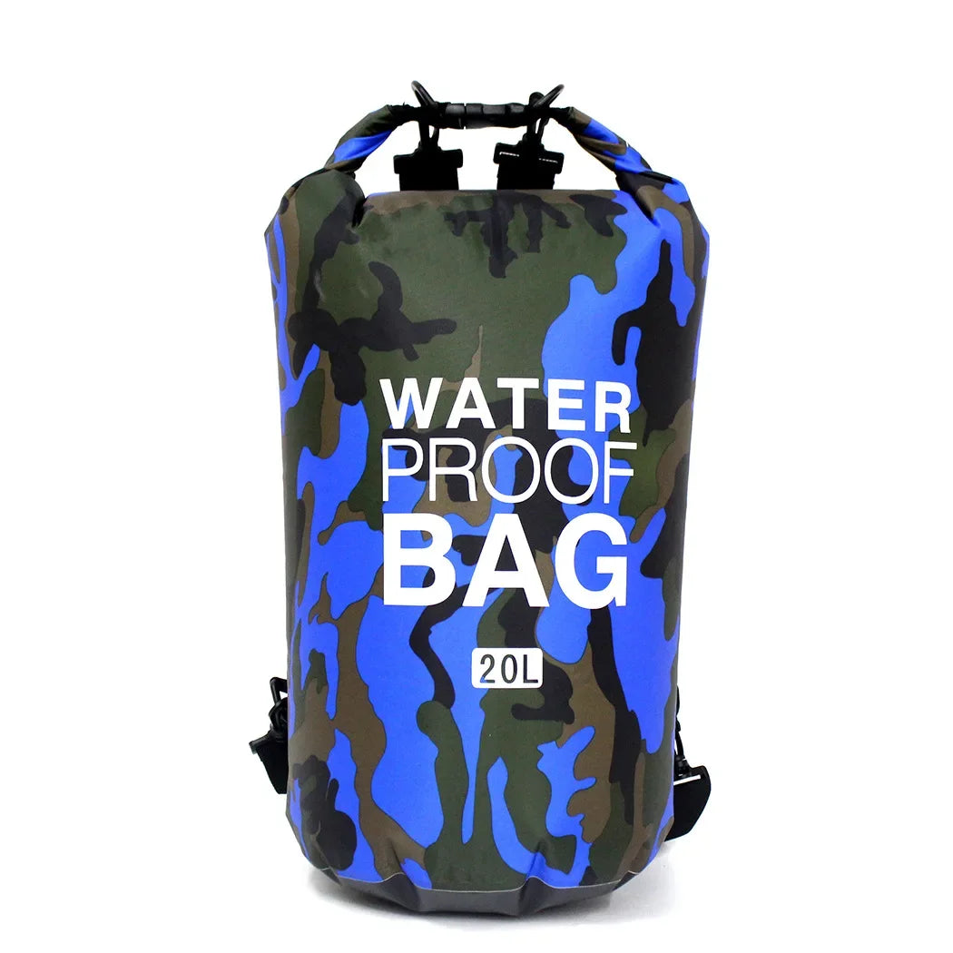Vattentät drybag 2–30 L – kamouflage väska för paddling & friluftsliv