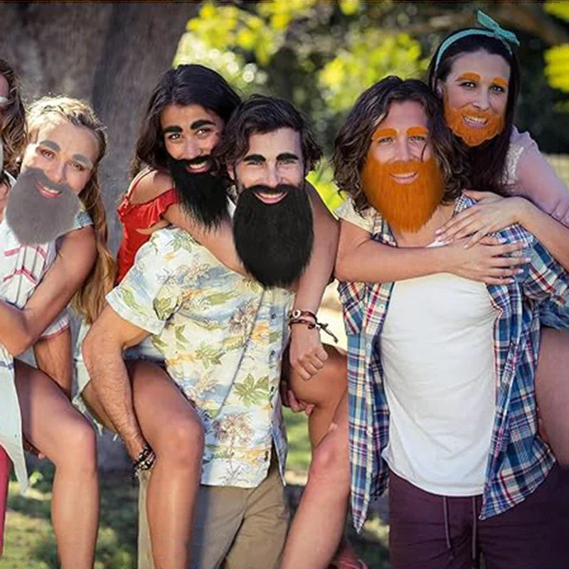 Falskt skägg maskerad – party- & halloween-skägg i flera färger