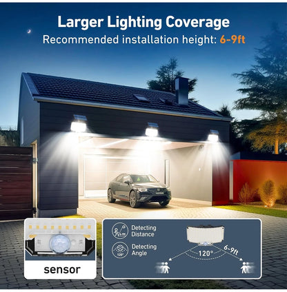 234 LED Solcellslampa med Fjärrkontroll – Rörelsesensor & 3 Ljuslägen
