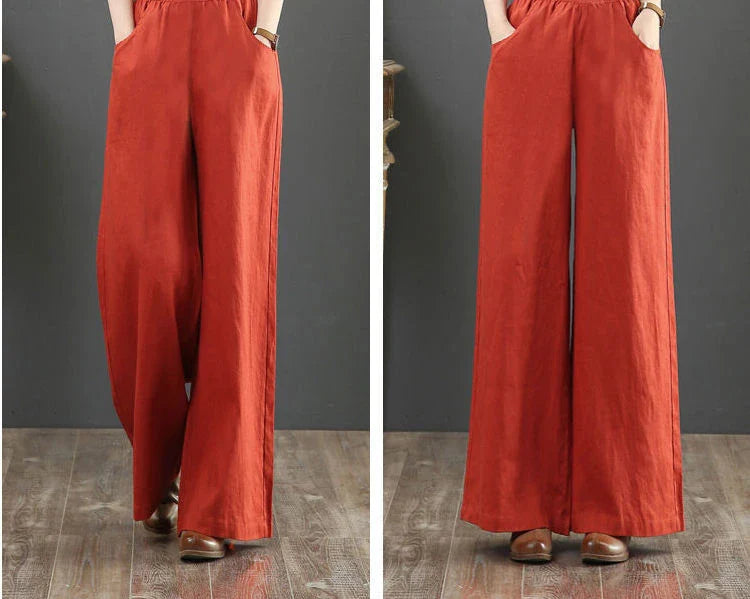 Vida linnebyxor för kvinnor