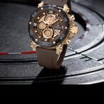 Klocka Marcus (sportig herrklocka med silikonarmband & kronograf)