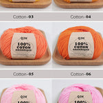 Bomullsgarn 100% – 6-pack mjukt garn för virkning & stickning