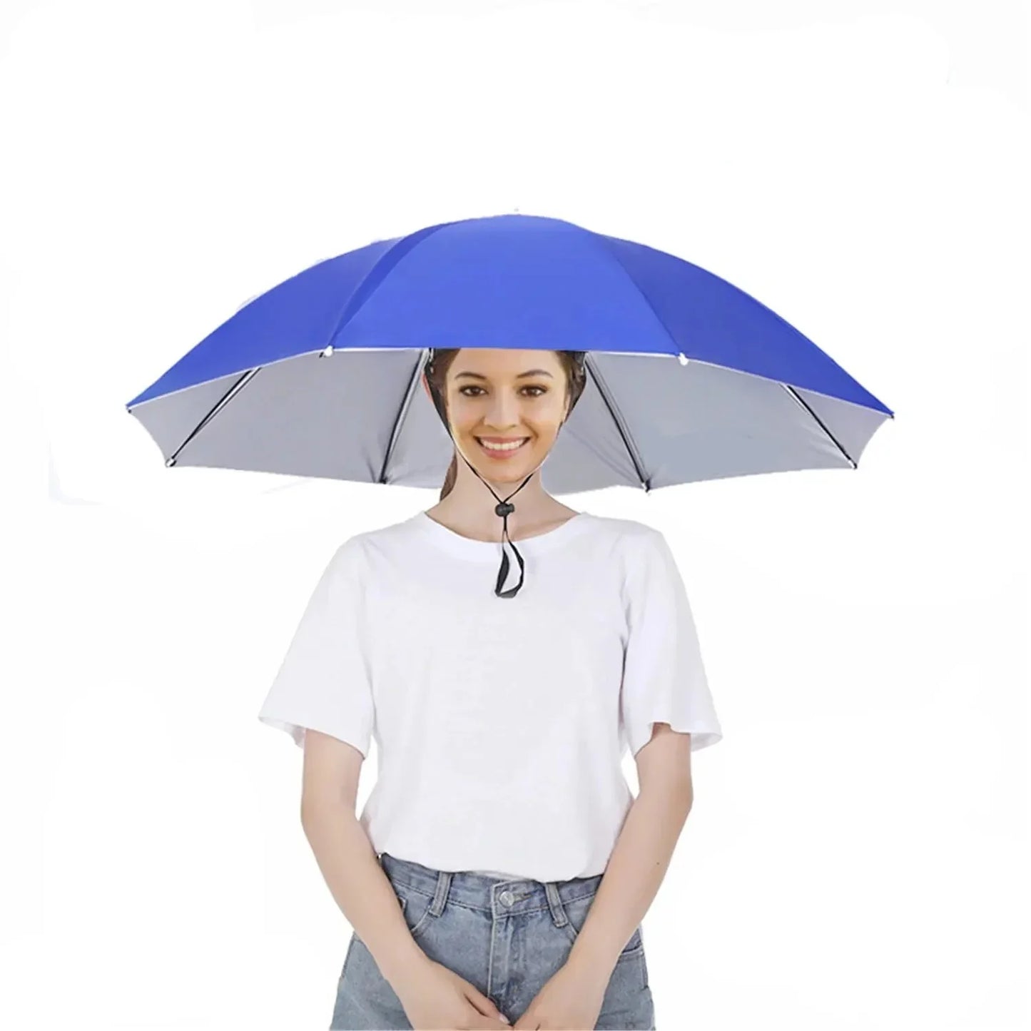 Paraplyhatt – hopfällbar regn- & solskyddshatt för fiske & strand