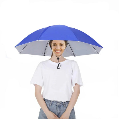 Paraplyhatt – hopfällbar regn- & solskyddshatt för fiske & strand