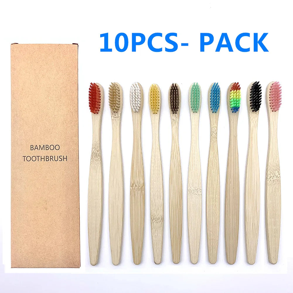 BambuTandborste™ – 10-pack Naturliga Tandborstar