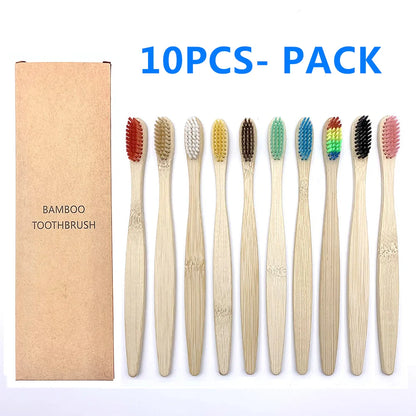 BambuTandborste™ – 10-pack Naturliga Tandborstar