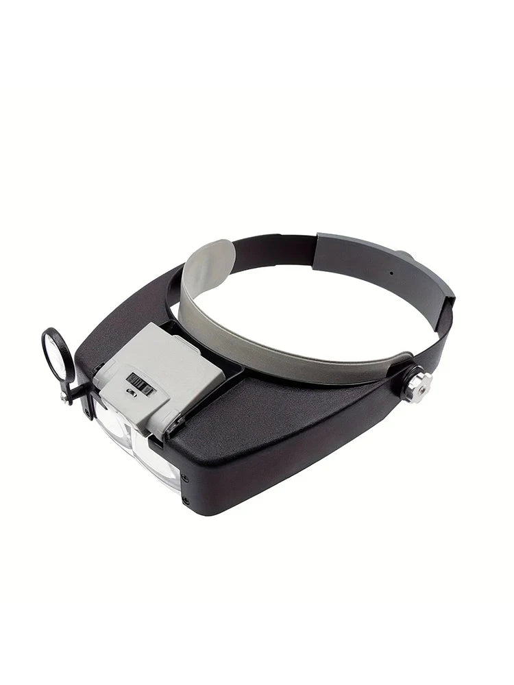LED förstoringsglas glasögon – 10X justerbar loupe för hobby & reparation