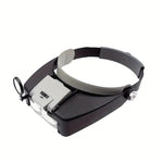 LED förstoringsglas glasögon – 10X justerbar loupe för hobby & reparation