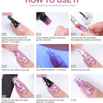 Nagelförlängningskit – Akryl gelpolish med UV/LED lampa, bas- & topplack för manikyr hemma & salong