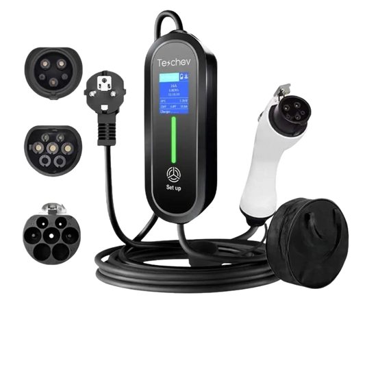 Portabel laddare elbil 3.5kW – EV laddkabel typ 1 & typ 2