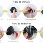 Duschkrokar™ – Sugkrokar i Borstat Nickel för Badrum