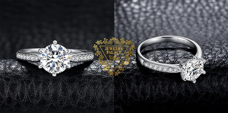 Klassisk rund ring med sten – 0,5–3 ct